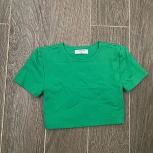 Aritzia Green Short Sleeve Top